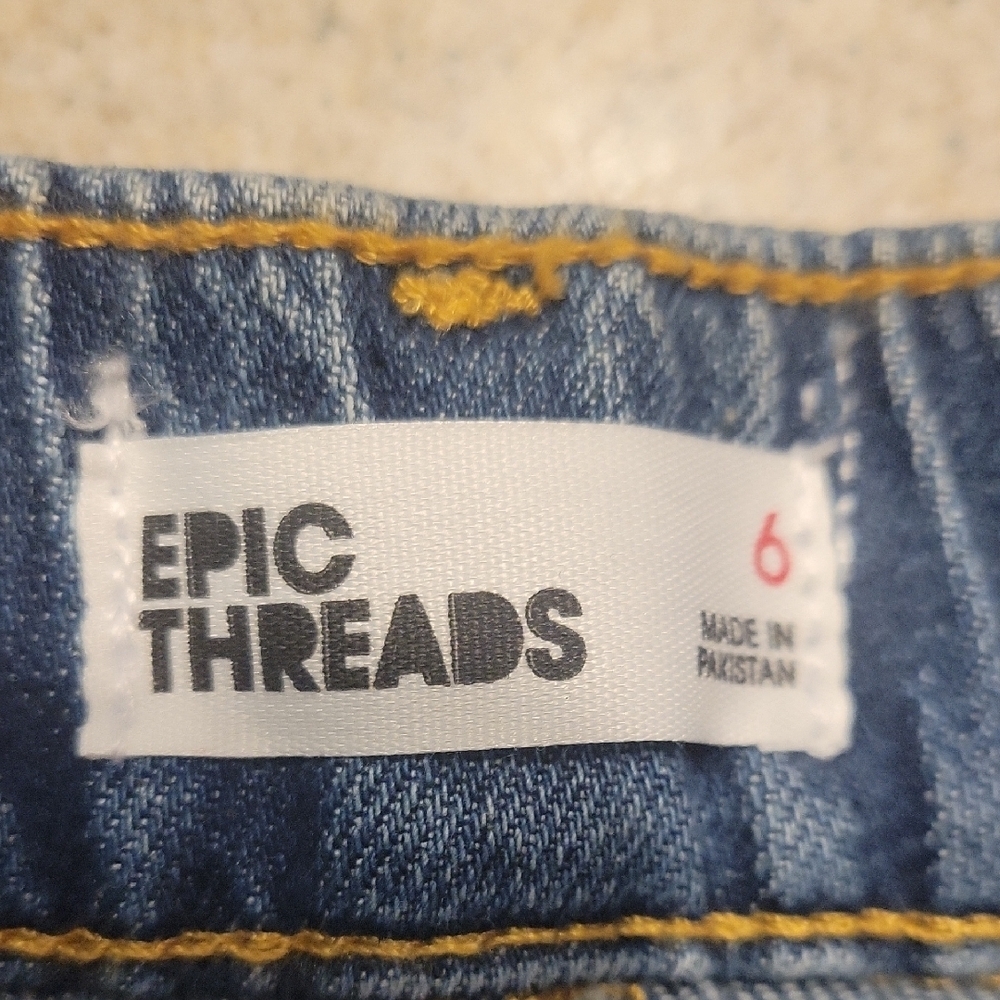 Epic Threads Blue Denim Shorts Size 6 - Picture 5 of 5
